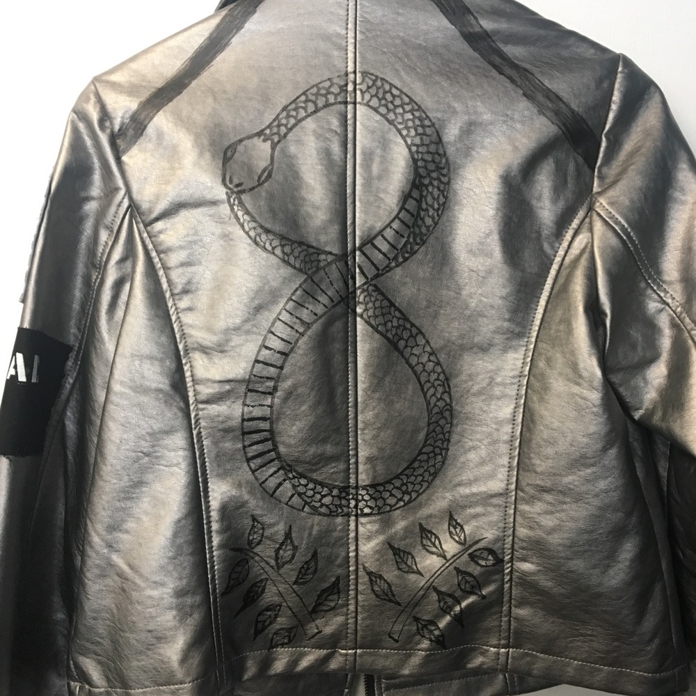 Metallic Leather Jacket - Picture 2 of 3